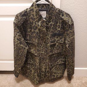 Avec Les Filles Leopard Print Jacket